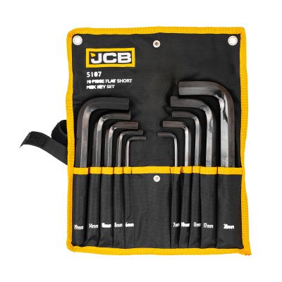 Набор ключей Г-образных HEX (6-гр) 10 пр., 6-22 мм JCB JCB-5107