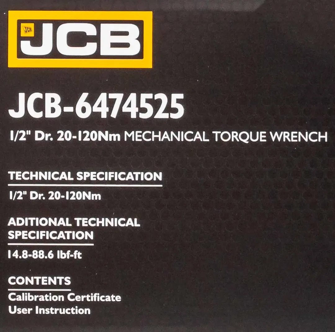 Ключ моментный 20-120Нм, 1/2'' JCB JCB-6474525