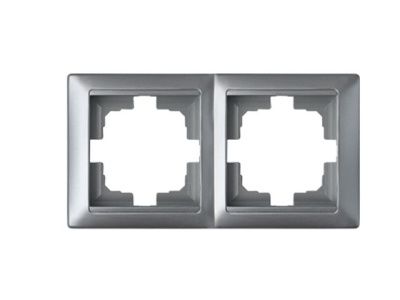 Рамка 2-местная серебро, Стиль, Bylectrica ЮЛИГ.735212.215сер