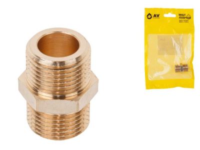 Ниппель 3/8" нар.-нар., инд. упак. AV Engineering AVE303015