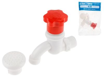 Кран пластиковый водоразборный 1/2" нар., для 5 к.с. AV Engineering AVZAP-P15