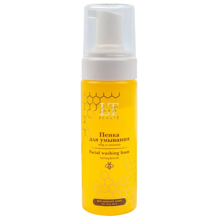 Пенка для умывания мед и молоко для жирной кожи La and Te beaute LT-1275