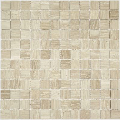 Мозаика Pietrine Travertino Silver POL, 23х23х4 мм, MOSAICSTORY 30058