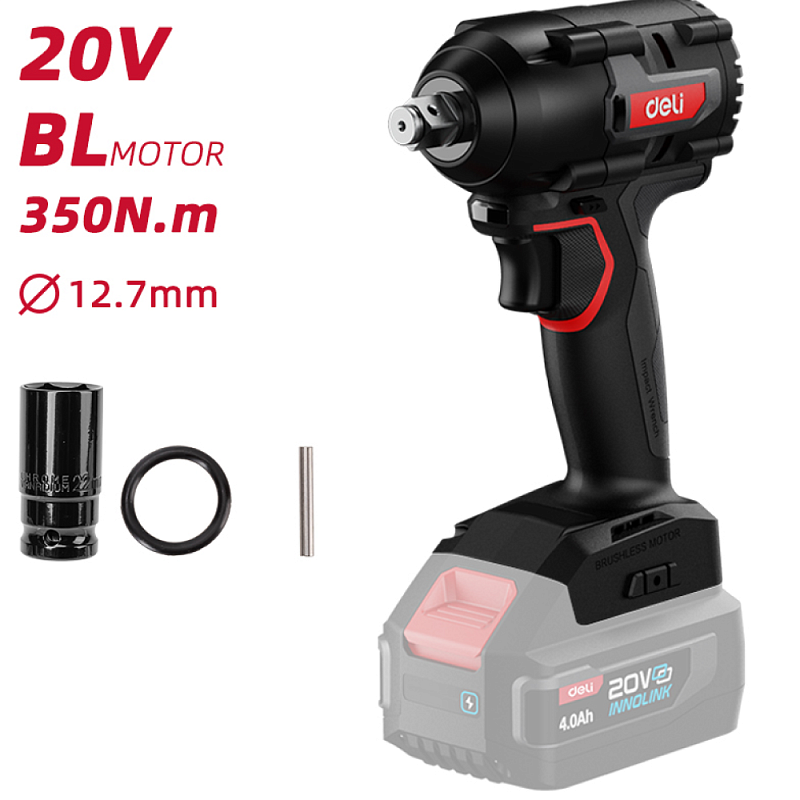Аккумуляторный винтоверт Deli RS EDE-BS20-1, 20 В, 350 Нм, без АКБ и З/У, коробка