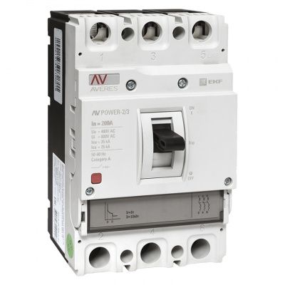 Автоматический выключатель AV POWER-2/3 200А 35kA TR EKF AVERES mccb-23-200-TR-av