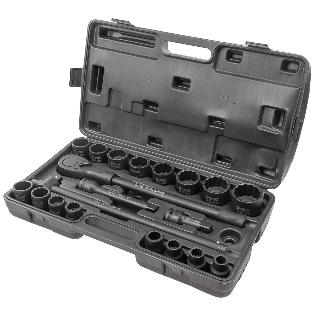 Набор ударных инструментов 21 пр 3/4'' 12-гр 17-50 мм, 6-гр 36 мм Forsage F-6213-9MPB