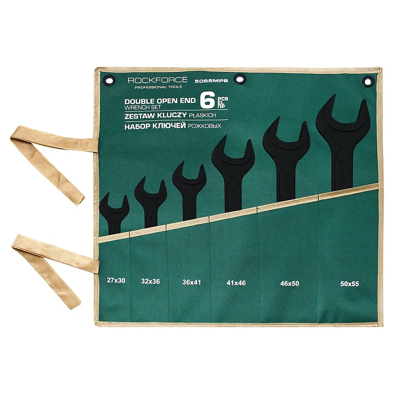 Набор ударных рожковых ключей 27×30-50×55 мм 6 пр RockForce RF-5065MPB