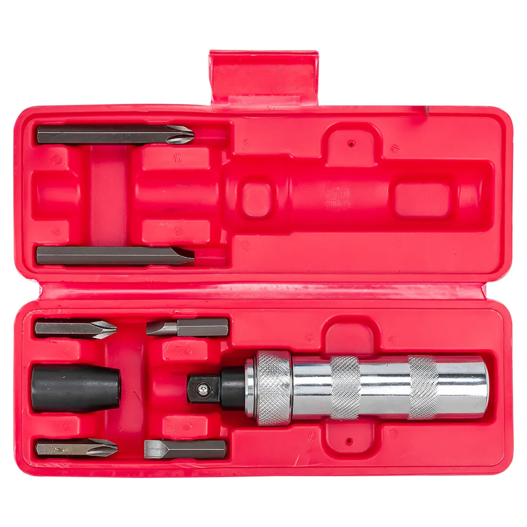 Отвертка ударная с набором бит, 8 пр. ForceKraft FK-5064D