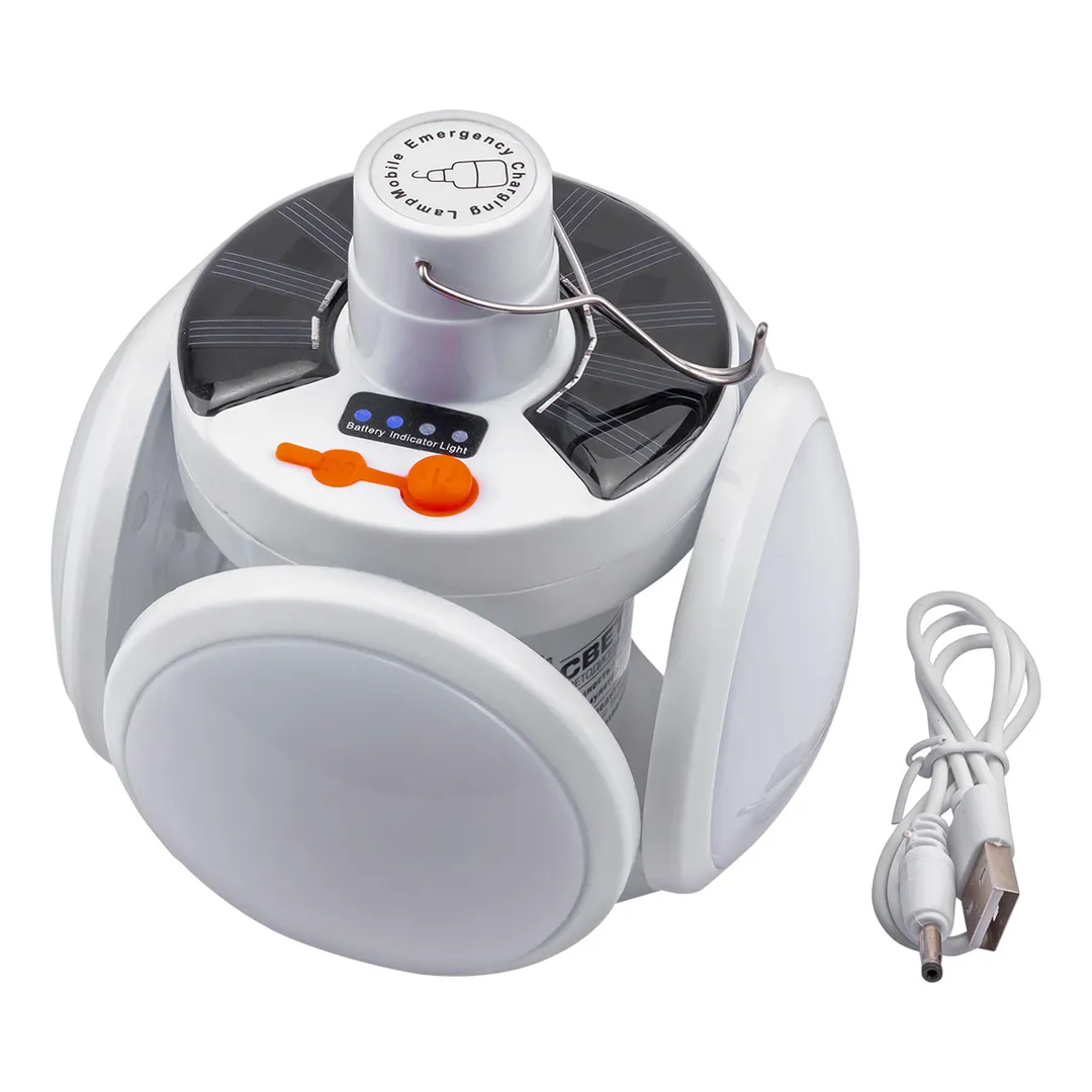 Светильник портативный светодиодный на солнечной батарее 1600мАч, 50Вт ForceKraft FK-WL6007 NR