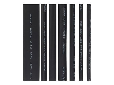 Набор термоусадочных трубок №7, КЛЕЕВОЙ, REXANT 29-0107