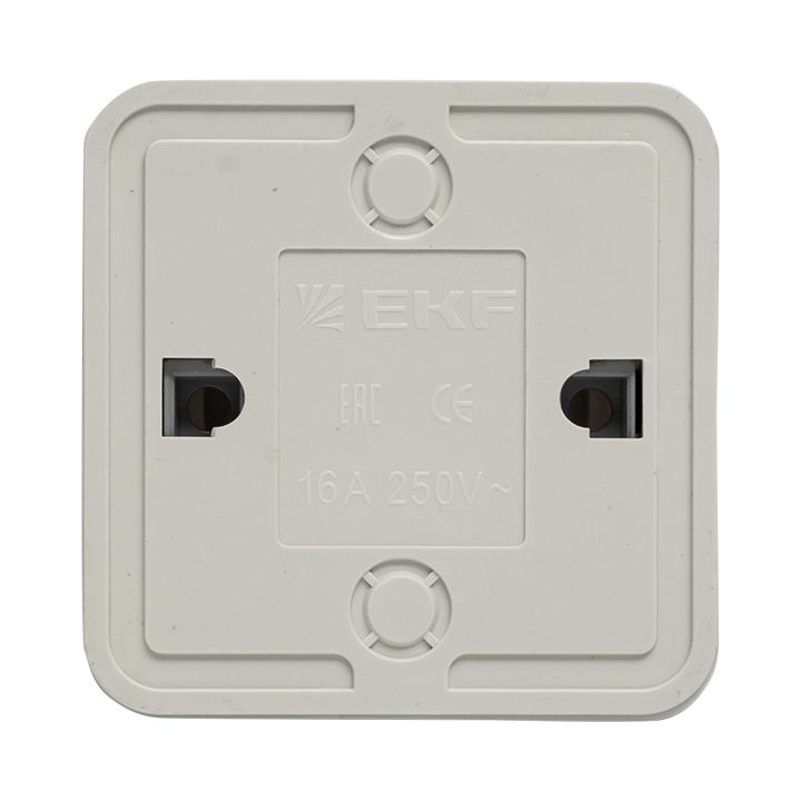 Рим Выключатель 2-клавишный с индикатором 10А белый EKF ENV10-123-10