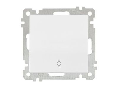 Выключатель проходной 1-клав., скрытый, винт. зажим белый, ELITRA, 10 A, 250 V, IP 20 Mutlusan 2270 403 0201