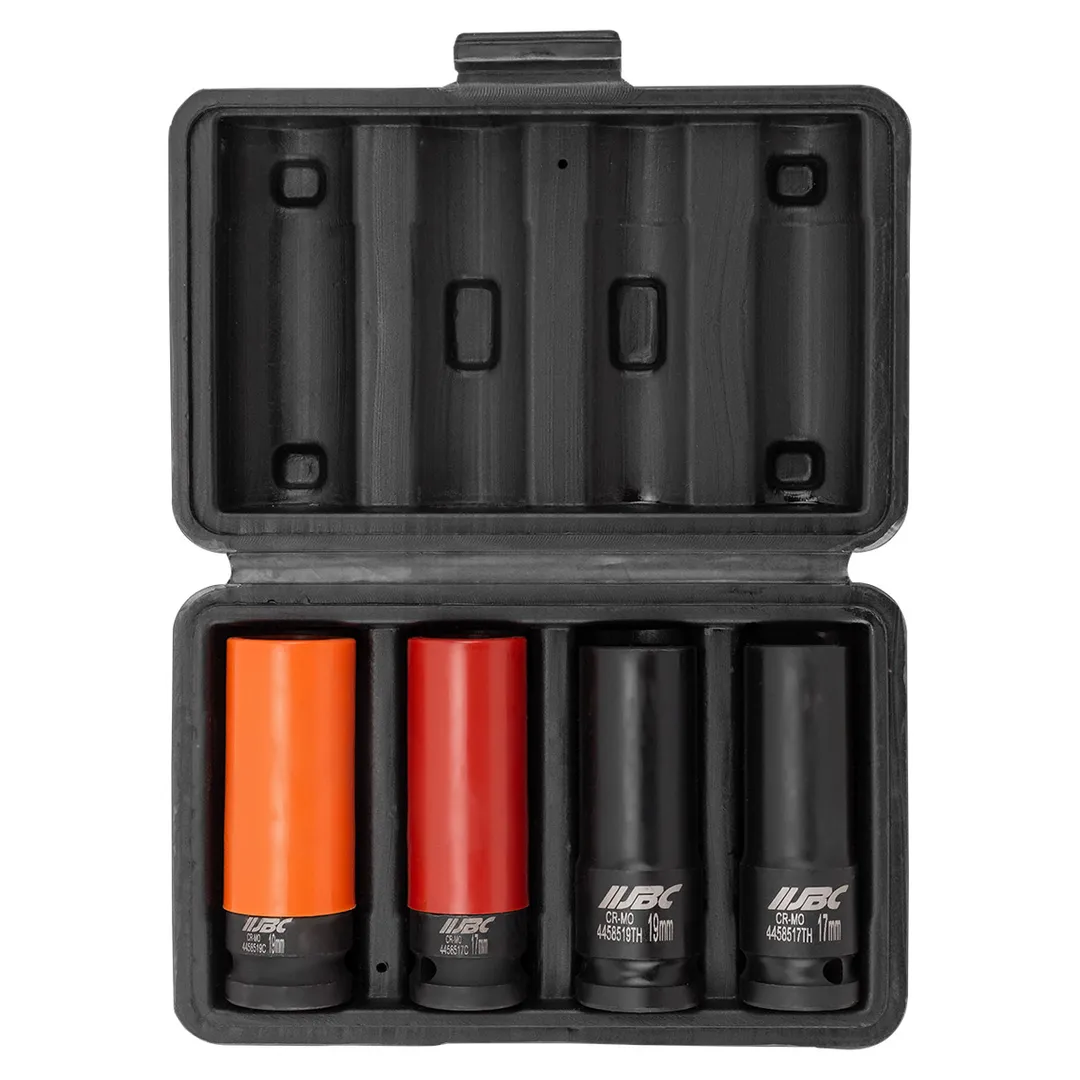 Набор тонкостенных ударных головок 17, 19 мм 1/2'' 6-гр 4 пр JBC JBC-4032TH44