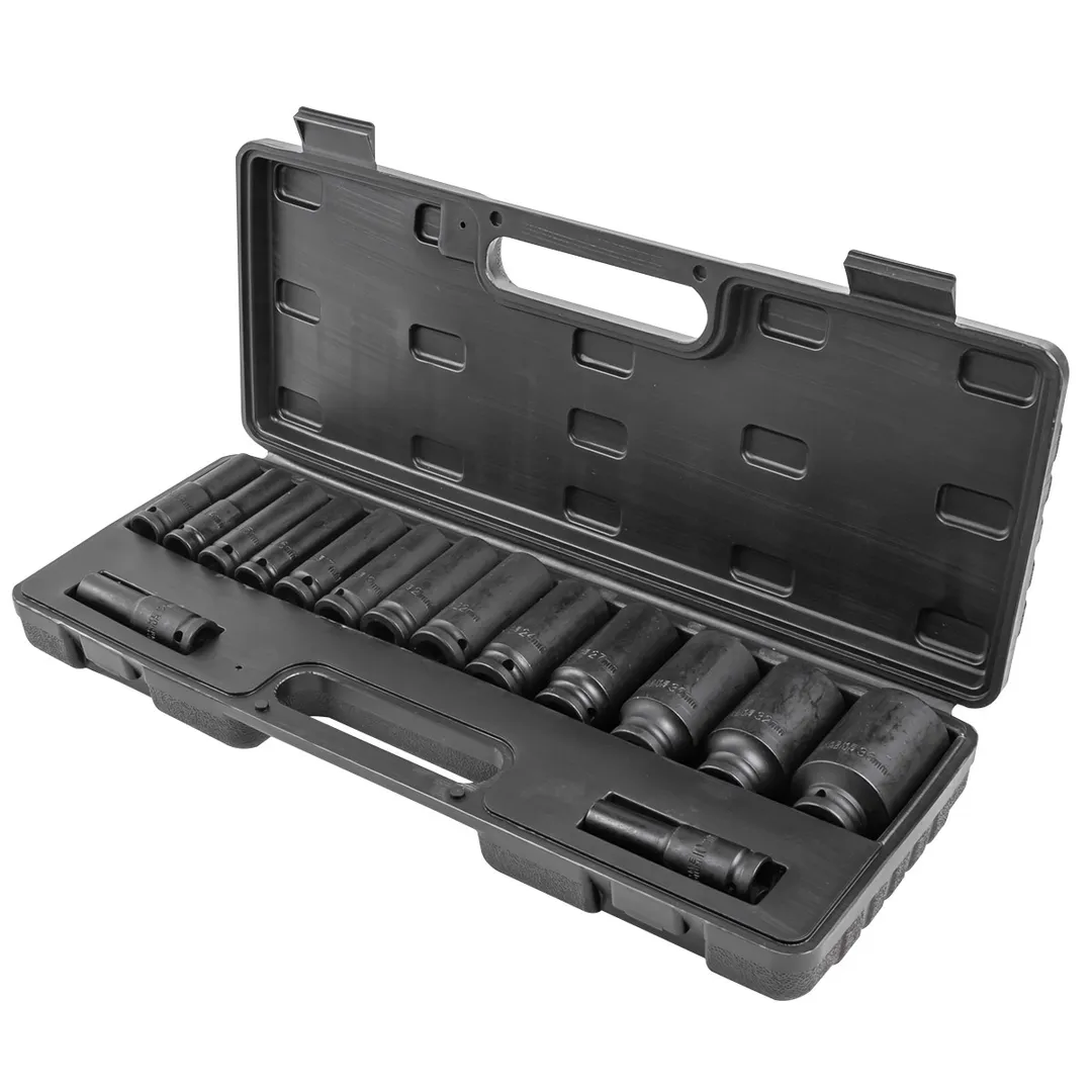 Набор головок ударных глубоких 15 пр., 1/2'' 6-гр., 10-32 мм, 36 мм - 12-гр Partner PA-4166D-5MPB