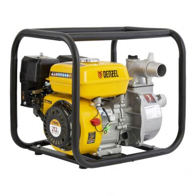 Мотопомпа бензиновая для чистой воды PX-50, 7 л.с, 2'', 600 л/мин, глубина 8 м, напор 30 м Denzel 99201