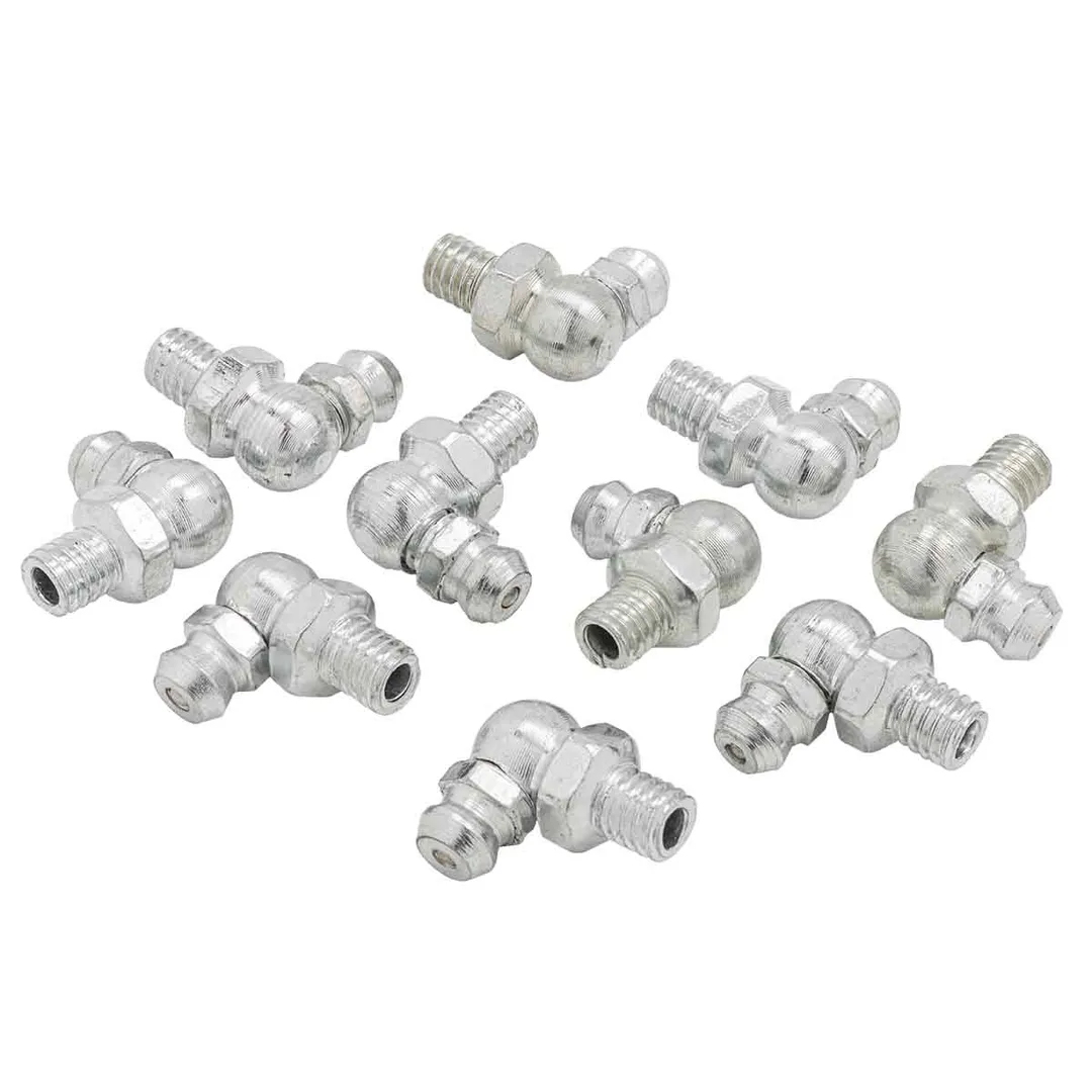 Пресс-масленка 6 мм угловая, 90°, комплект 10 шт. RockForce RF-GN-01-90-6MM