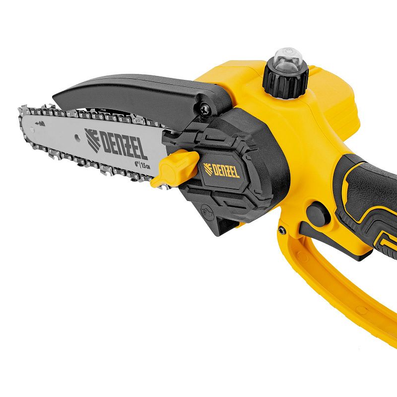 Цепная мини-пила аккумуляторная бесщет., CCS-150, шина 150 мм, Li-Ion, 20 В Denzel 58650