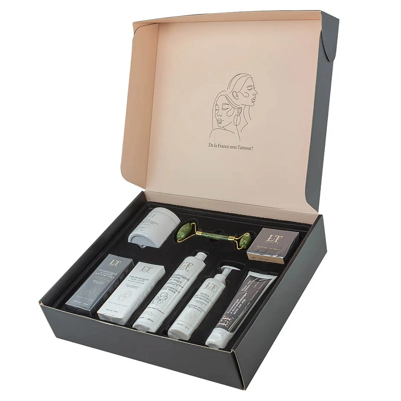 Набор, Увл, эссенция, тоник, восст, маска, крем для лица, увл, патчи для кожи вокруг глаз, пенка для глубокого очищения со скраб, гранулами, пэды-60шт+массаж, р La and Te beaute LT2