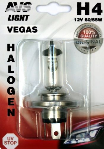 Лампа галогенная Vegas в блистере H4.12V.60/55W (1 шт.) AVS A78482S