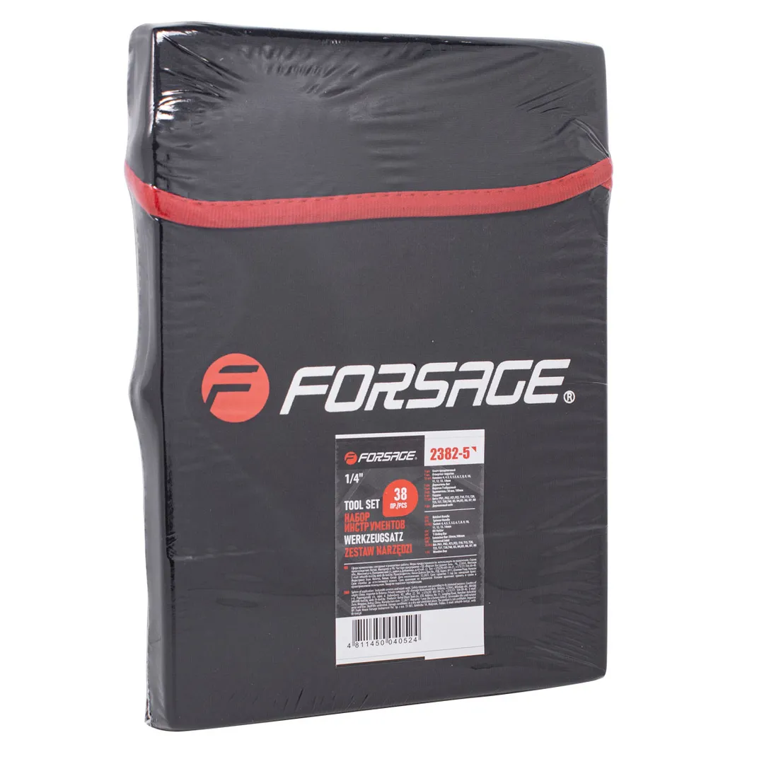 Набор инструментов 38 пр. 1/4'' 6-гр. Forsage F-2382-5