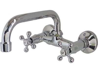 Смеситель для кухни настенный, цинк, хром Wisent W4765