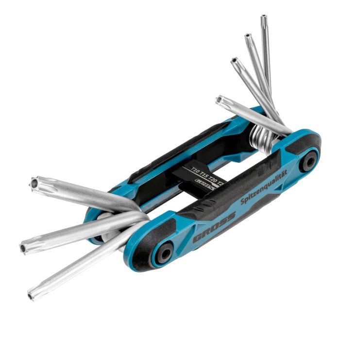 Набор ключей имбусовых Tamper-Torx, складные, 8 шт., CrV Gross 16413