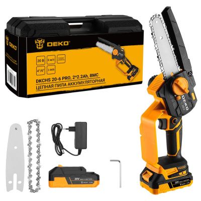 Пила цепная аккумуляторная DKCHS 20-6 PRO 083-2012 DEKO 083-2012