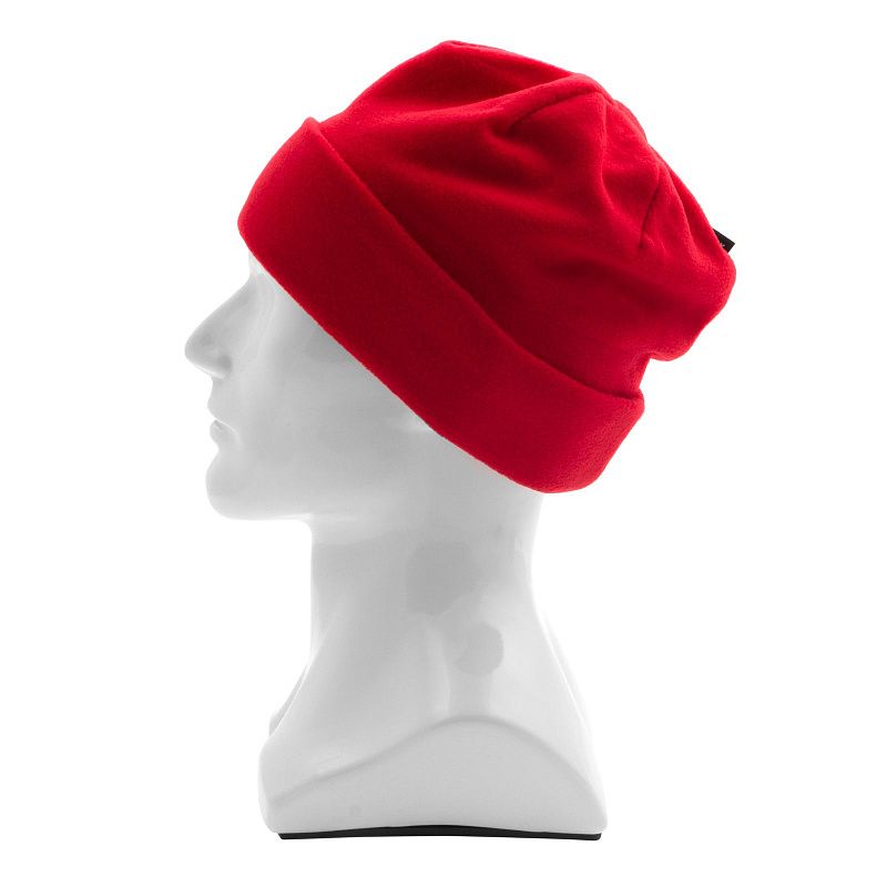 Шапка с отворотом из флиса для взрослых, размер 56-57, красная Сибртех 68821