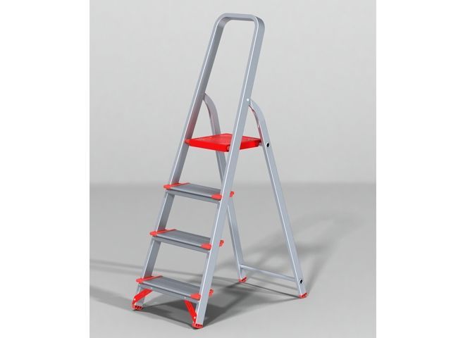 Лестница-стремянка алюм. проф. с широкой ступенью 81 см 4 ступ. 4,1 кг NV500, макс. нагрузка 225 кг Новая Высота 5110104