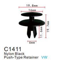 Клипса для крепления внутренней обшивки а/м Фольксваген пластиковая, 100 шт Forsage C1411(VW)