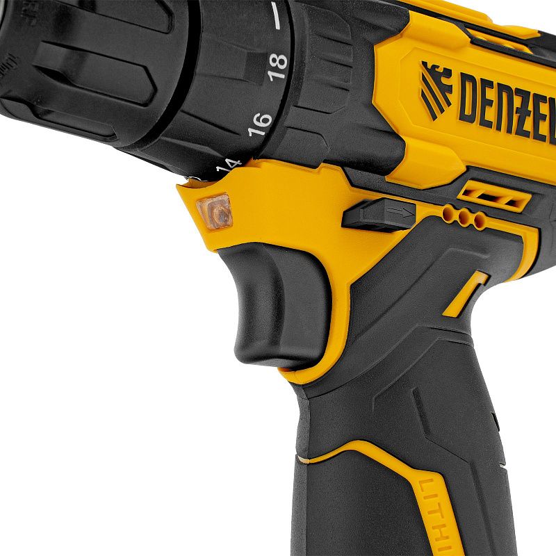 Дрель-шуруповерт аккумуляторная CDQ-12, Li-Ion, 12 В Denzel 26106