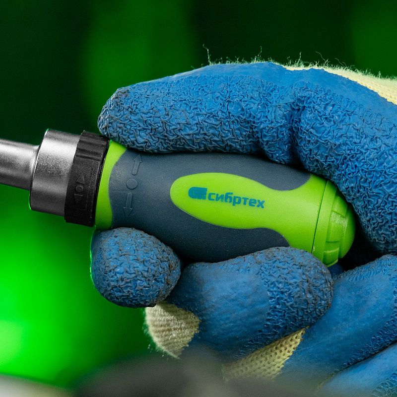 Отвертка реверсивная с набором бит PH, PZ, SL, HEX, Torx CrV 41 пр Сибртех 133587