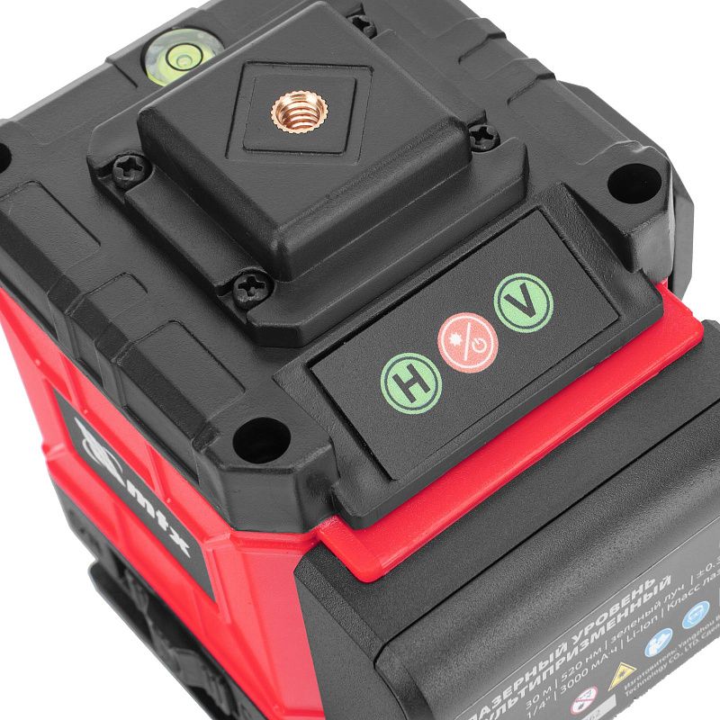 Лазерный уровень м-призм. ML 360-3 Basic SET, 30 м, зеленый луч, акк. Li 3000 мАч, сумка MTX 35083