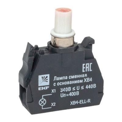 Лампа сменная c основанием XB4 красная 400В EKF PROxima XB4-ELL-R