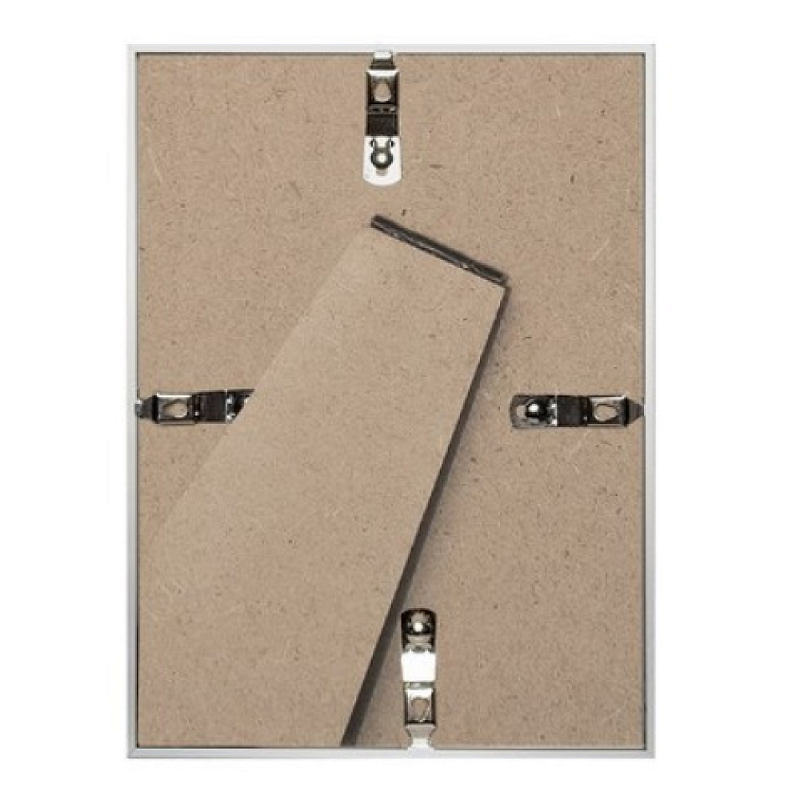 Фоторамка "Zebra", 10х15 см, алюминий, с ножкой, серебристый