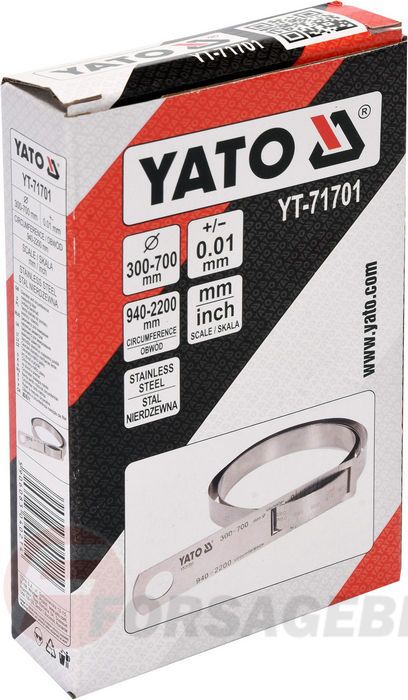 Циркометр для измерения длины окружности и диаметра d300-700 мм. Yato YT-71701