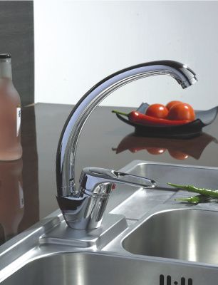 Смеситель для кухни, латунь, хром Ledeme L5904