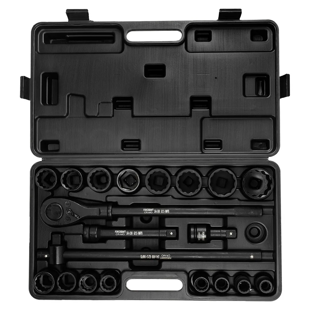 Набор головок ударных 21 пр. 3/4'' 12-гр 17-50 мм ForceKraft FK-6213-9MPB