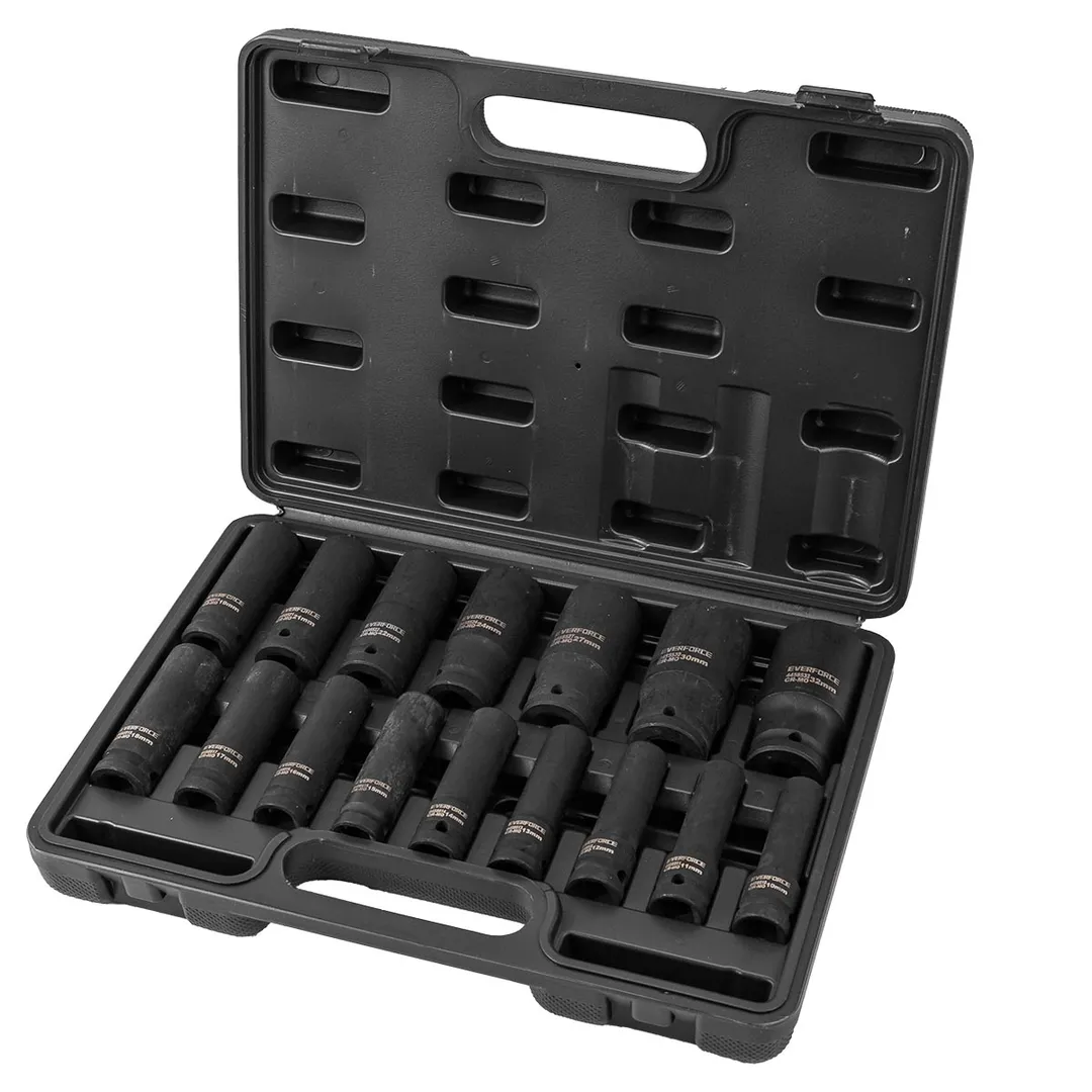 Набор ударных головок 10-32 мм 1/2'' 6-гр 16 пр EVERFORCE EF-4167-5MPB