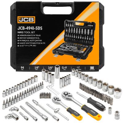 Набор инструментов 94 пр. 1/4''&3/8'' 6-гр JCB JCB-4941-5DS