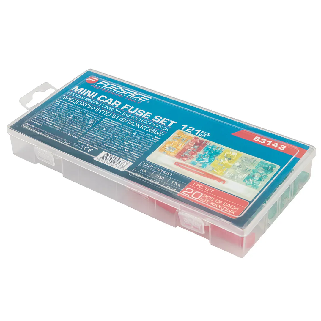 Набор автомобильных флажковых плавких предохранителей от 5А до 30А 121 пр Forsage F-FS-35(83143)