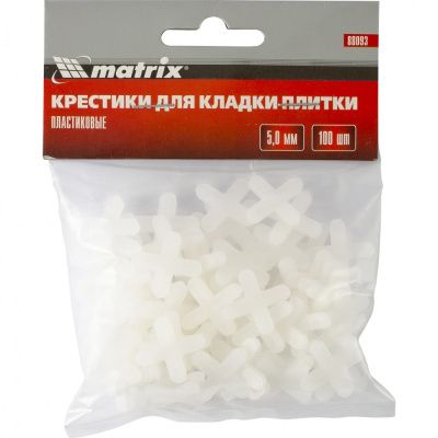 Крестики, 5,0 мм, для кладки плитки, 100 шт Matrix 88093