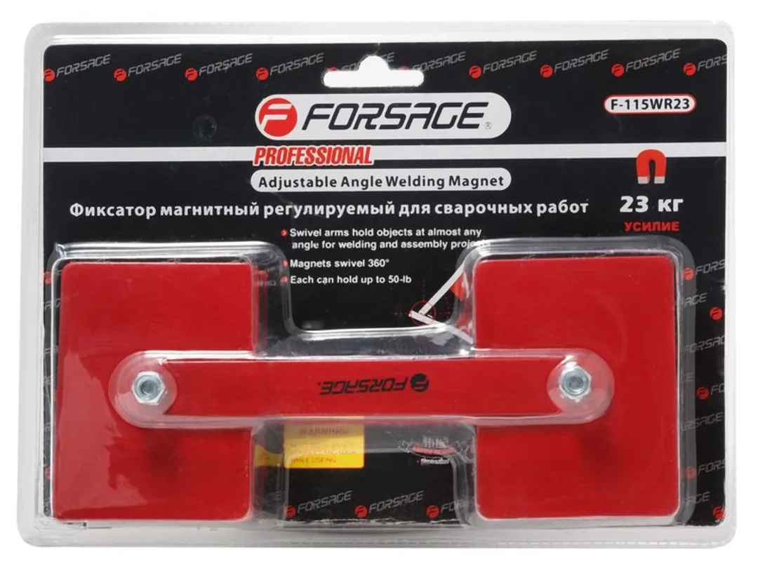Фиксатор магнитный для сварочных работ 23 кг, 360 гр Forsage F-115WR23