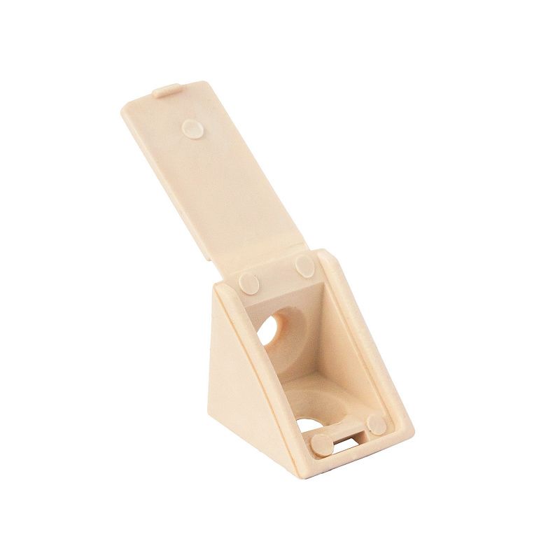 Уголок пластиковый одинарный 20*20 с крышкой совместно ваниль 07, уп/20 шт, AKS 126425