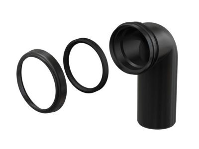 Колено стока, комплект 90/90, Alcaplast M908