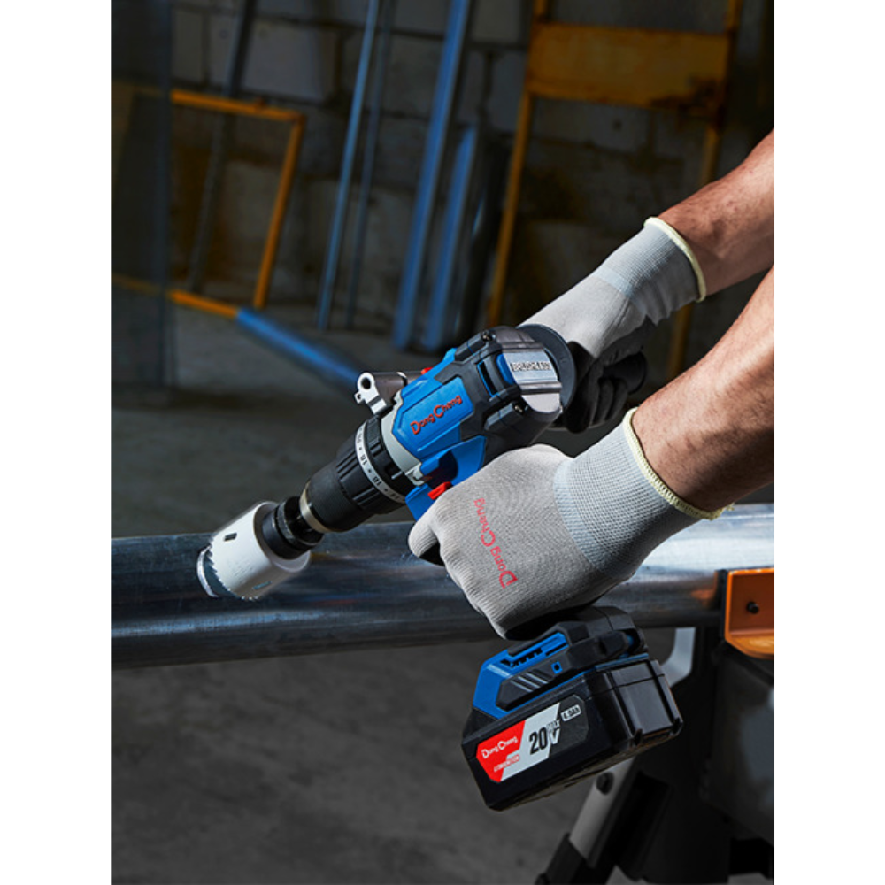 Аккумуляторная дрель-шуруповерт DongCheng DCJZ03-13 (TYPE EM), 20 В, 120 Нм, 2 АКБ, 4 Ач, З/У 4А