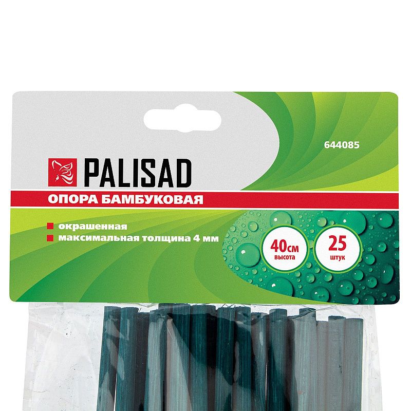 Опора бамбуковая окрашенная H 40 см, 25 шт, в упаковки Palisad 644085