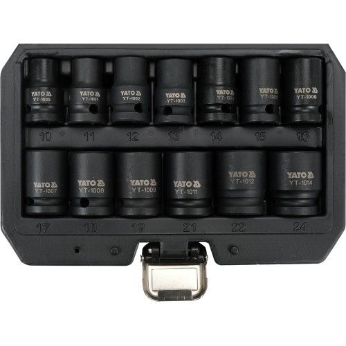 Набор ударных головок 1/2" 10-24 мм L39 мм СrMo 13 пр. Yato YT-10251