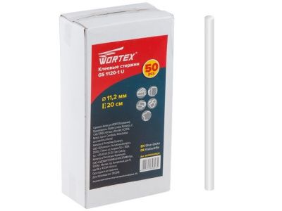 Клеевые стержни PVC универсальные, 11,2х200 мм, 50 шт GS 1120-1 U Wortex GS11201U0025
