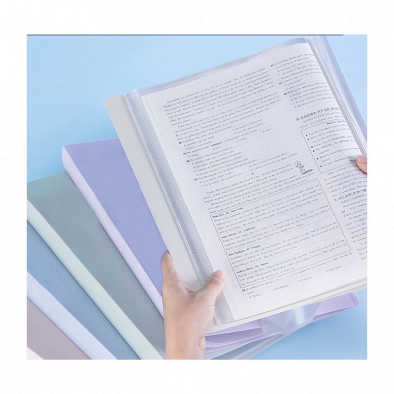 Папка-скоросшиватель на 60 карманов Deli "Pastel", А4, ассорти